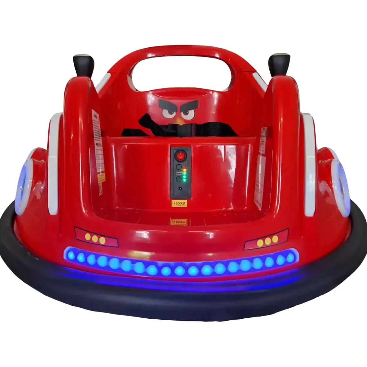 Autoscontro per Bambini Angry Birds 6V Rosso con Joystick e Telecomando