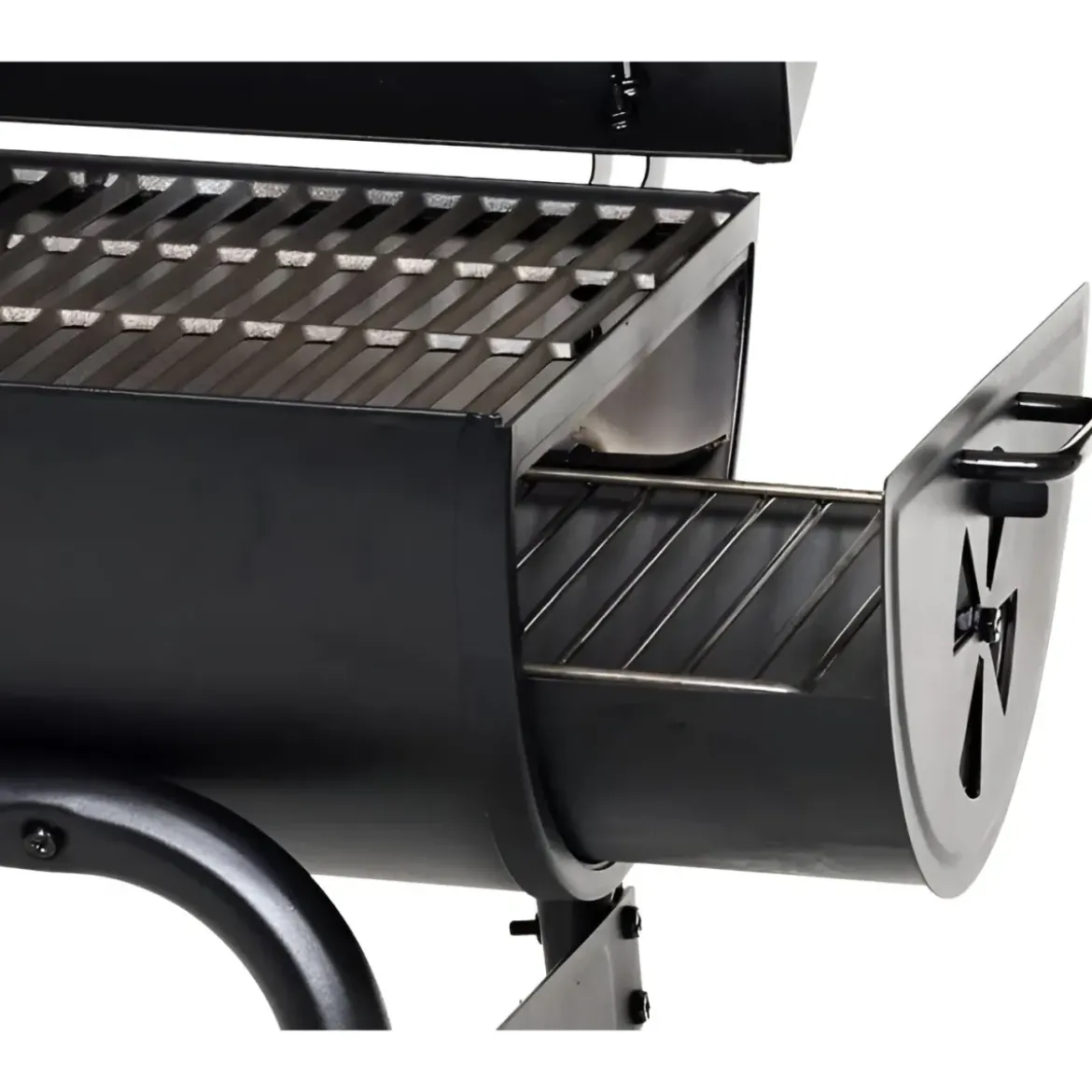 Barbecue a Carbonella Carbone Portatile Legna BBQ con Coperchio Griglia Ghisa