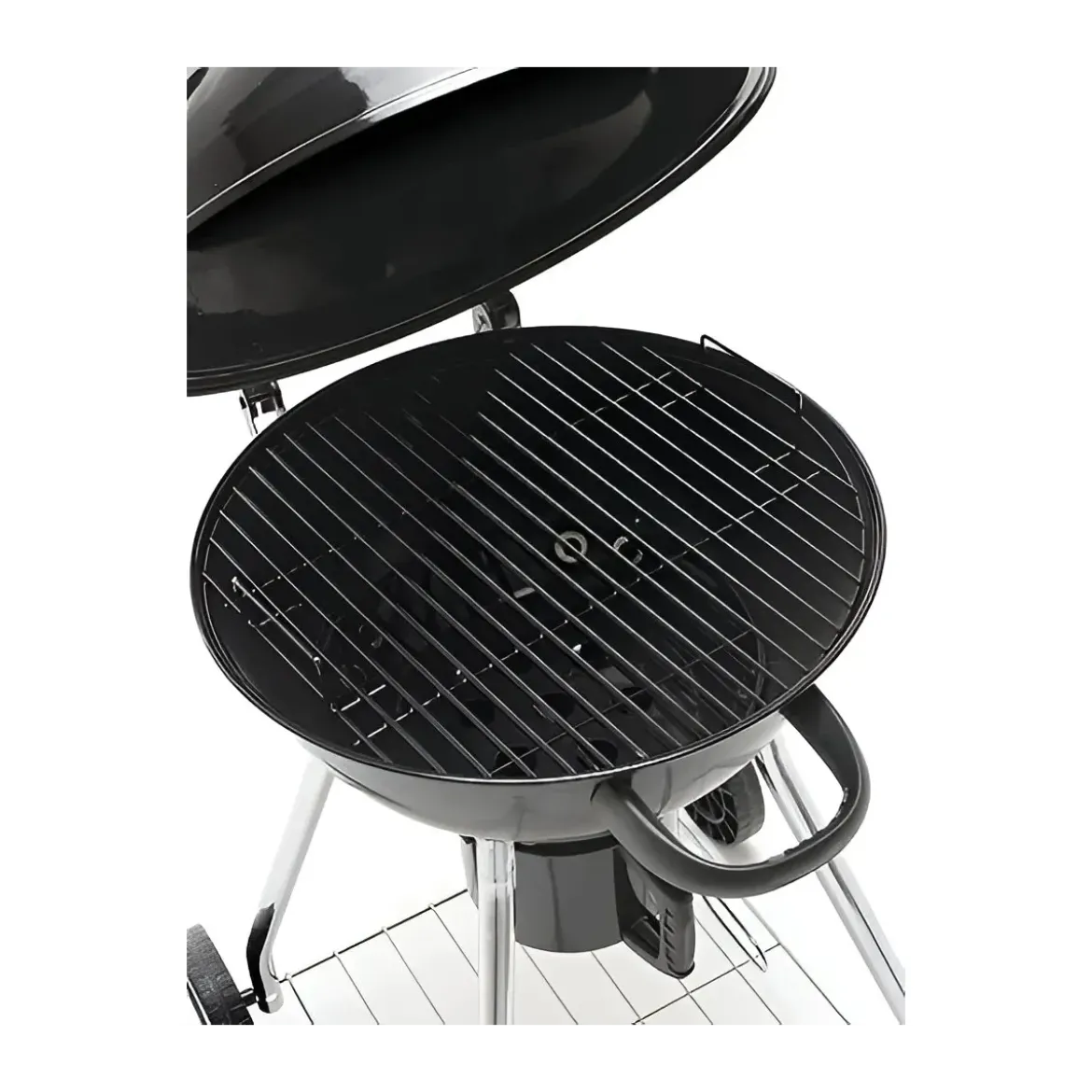Barbecue a Carbone Rotondo Pupo Diam 47 Griglia Acciaio inox Grigliata 56x60xh82