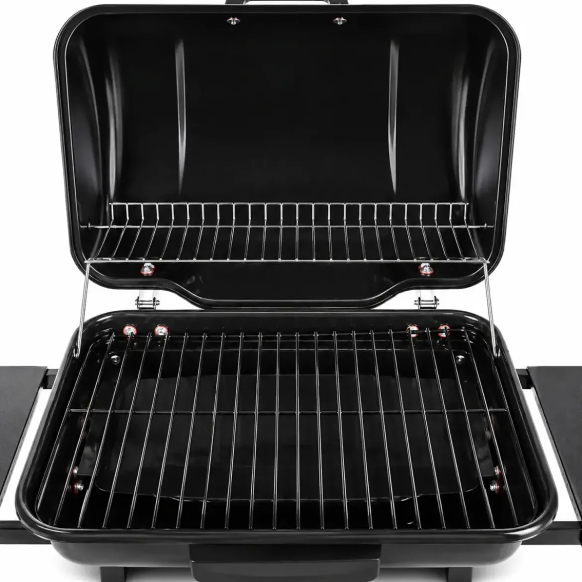 Barbecue a Gas 2 Bruciatori da Giardino 7,5 kW con Ripiano Ruote