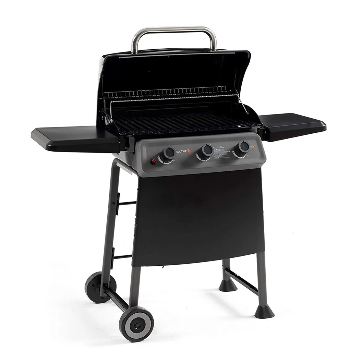 Barbecue a Gas 3 Bruciatori in Acciaio Inox Sistema Australiano Coperchio BBQ