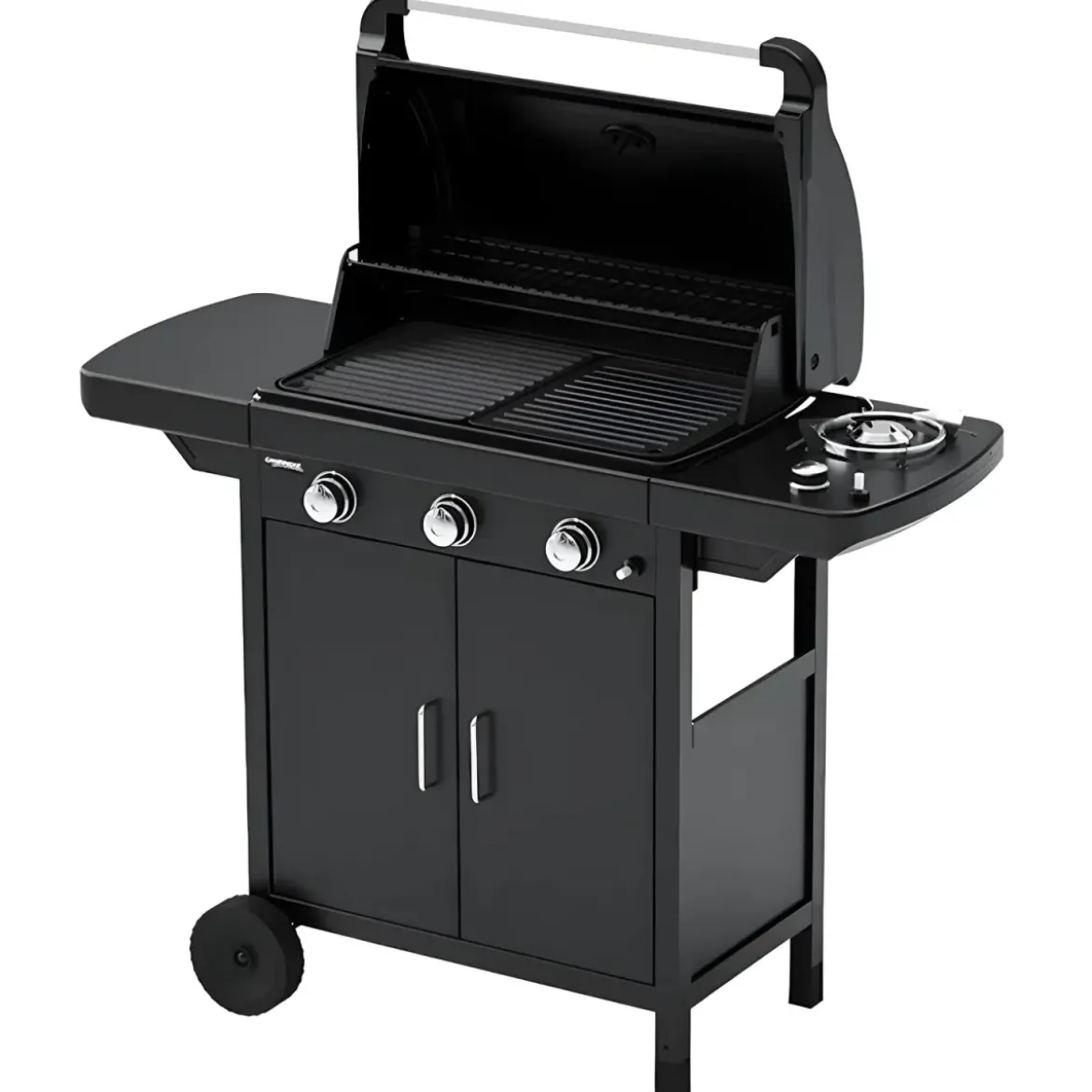 Barbecue a Gas Campignaz Compact 3 EXS con Griglia e Piastra Reversibile