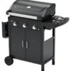 Barbecue a Gas Campignaz 3 Fuochi Coperchio Termometro Acciaio Nero