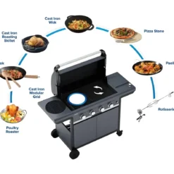 Barbecue a Gas Campignaz Select 3 EXS con Fornello Laterale