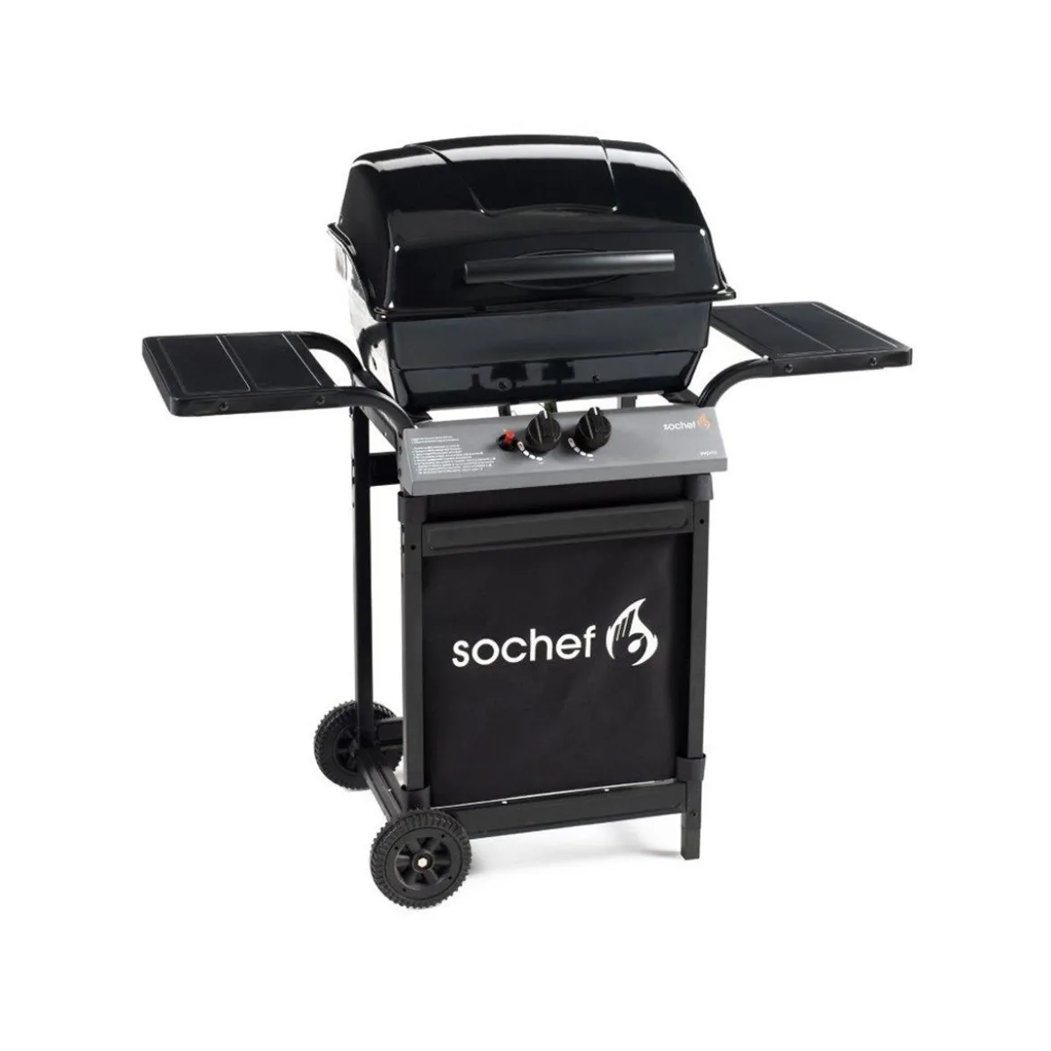 Barbecue a Gas con Pietra Lavica 2 Bruciatori in Acciaio Inox Griglia da Balcone