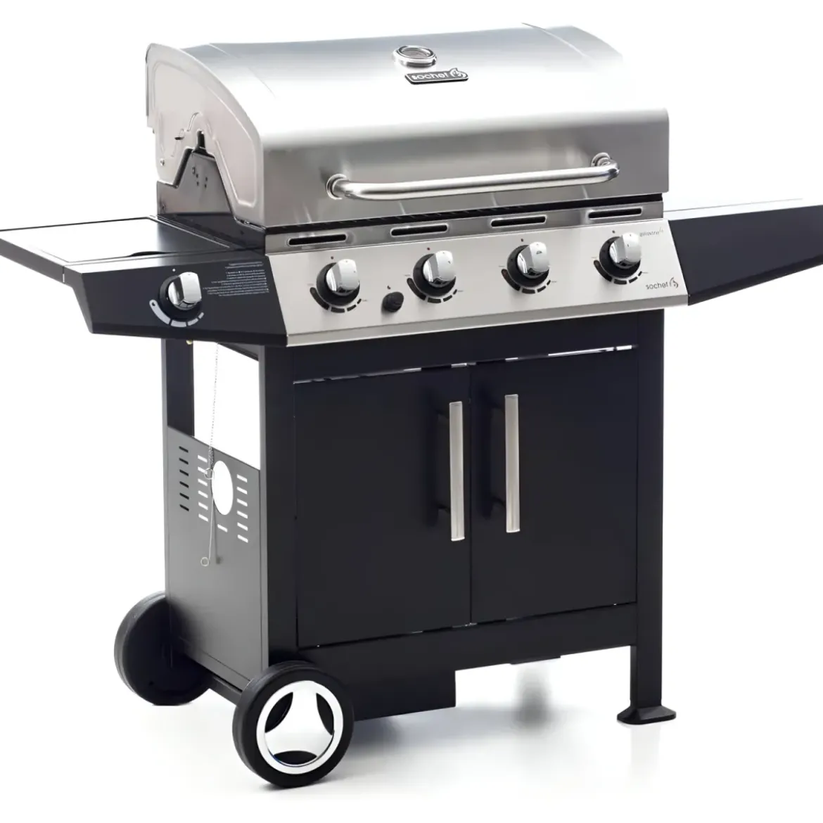 Barbecue a Gas con Pietra Lavica Australiano 3 Bruciatori Fornello BBQ Coperchio