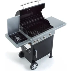 Barbecue a Gas Cottura Australiana BBQ con Coperchio Bruciatori