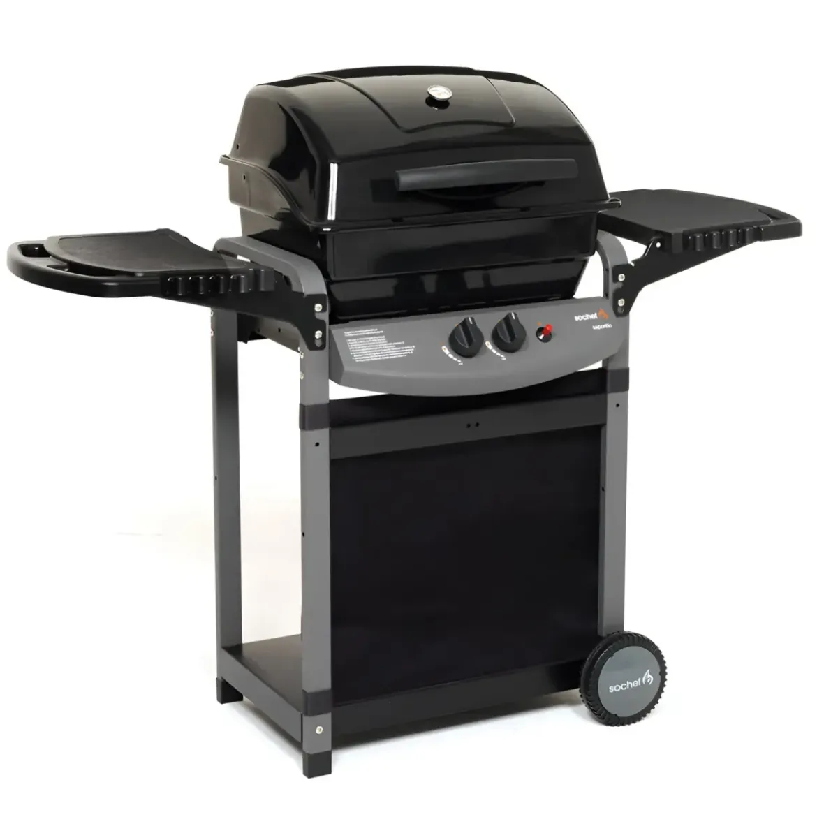 Barbecue a Gas 7.2 Kw 2 Bruciatori Griglia con Pietra Lavica BBQ da Giardino
