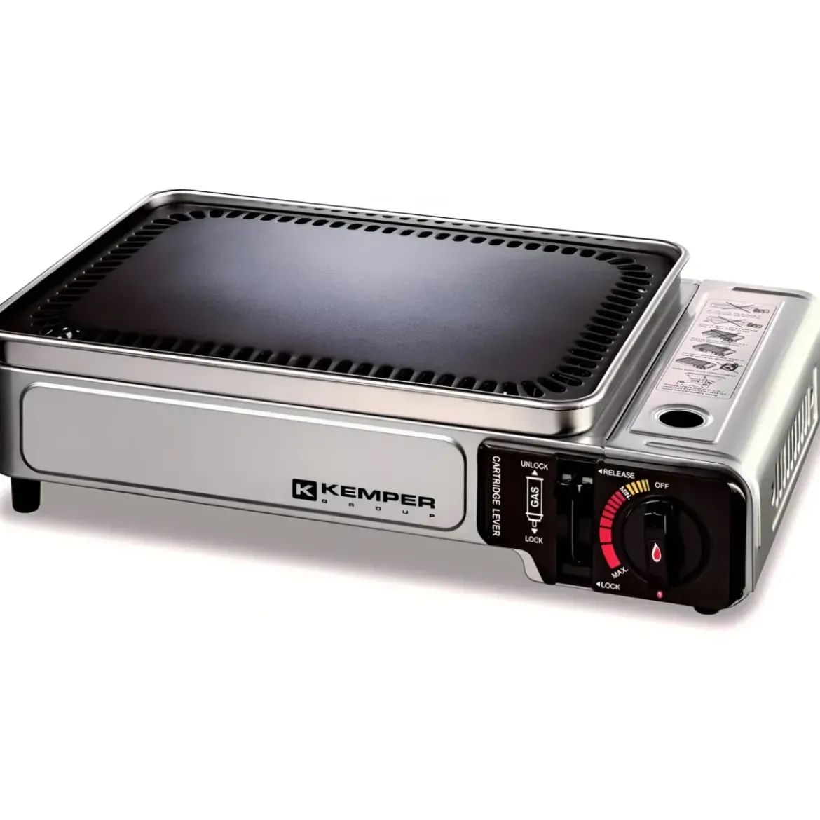 Barbecue a Gas Portatile da Campeggio Piastra con Griglia in Alluminio