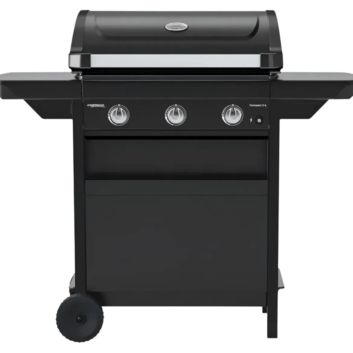Barbecue Gas Campignaz 3 Fuochi Ripiani Laterali Nero 91x53x108 cm