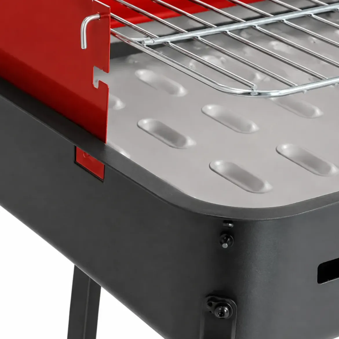 Barbecue Portatile da Esterno a Carbonella con Griglia Regolabile