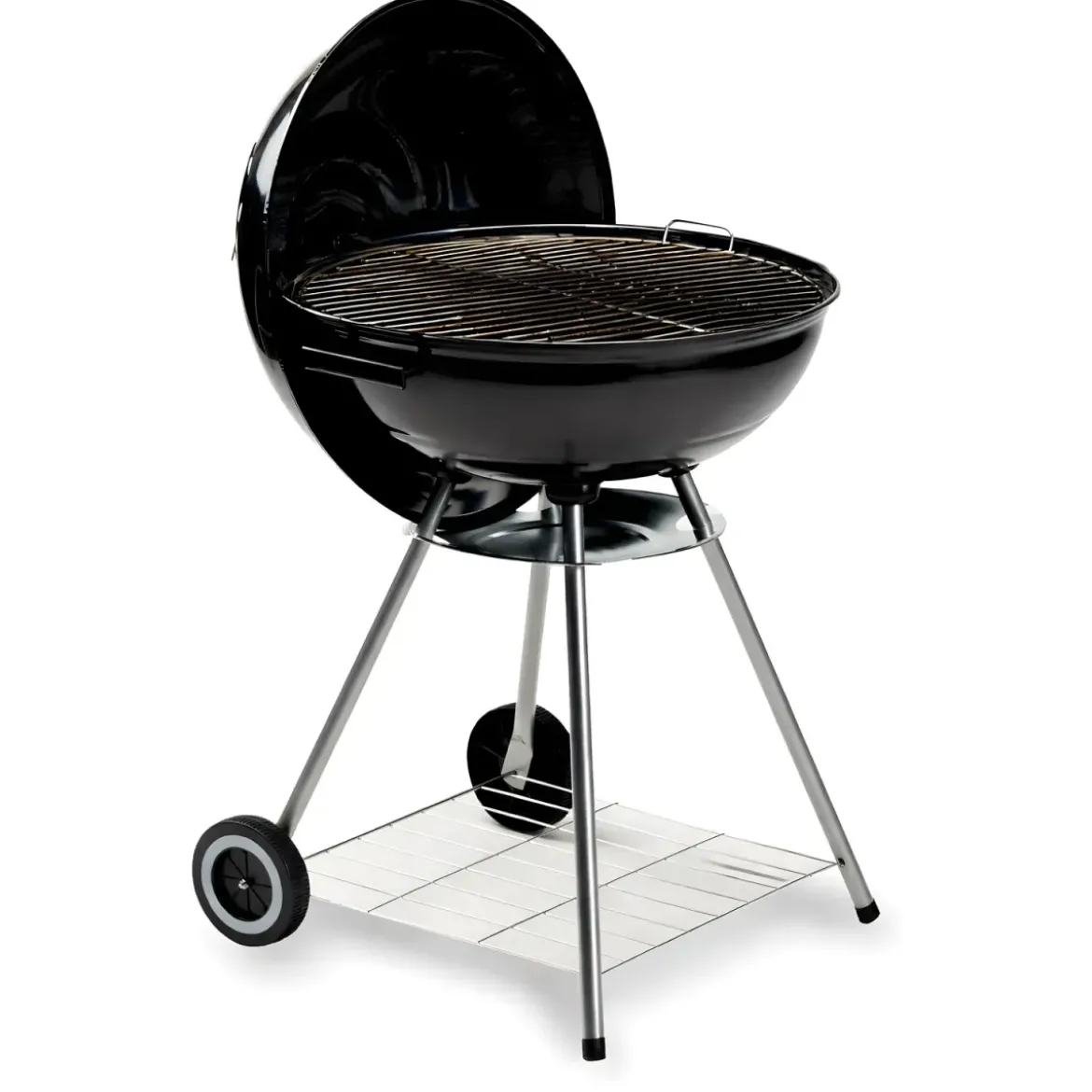 Barbecue Tondo Carbone Giardino Legna Carbonella Carrello Grigliata Griglia 45cm