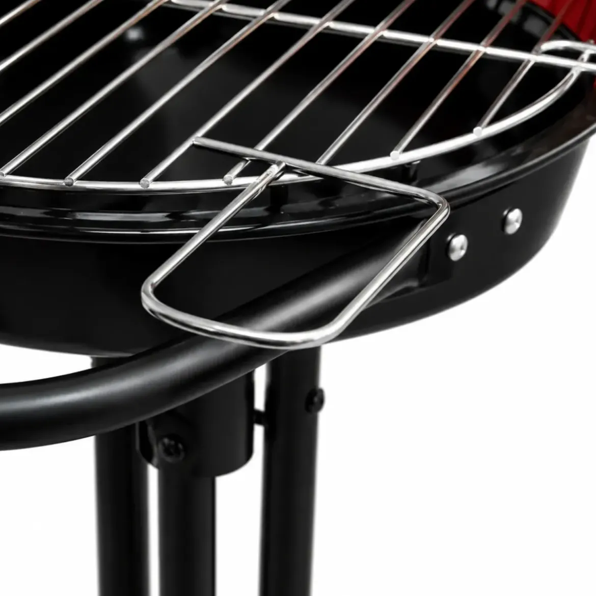 Barbecue Tondo da Esterno a Carbonella Portatile Griglia Regolabile
