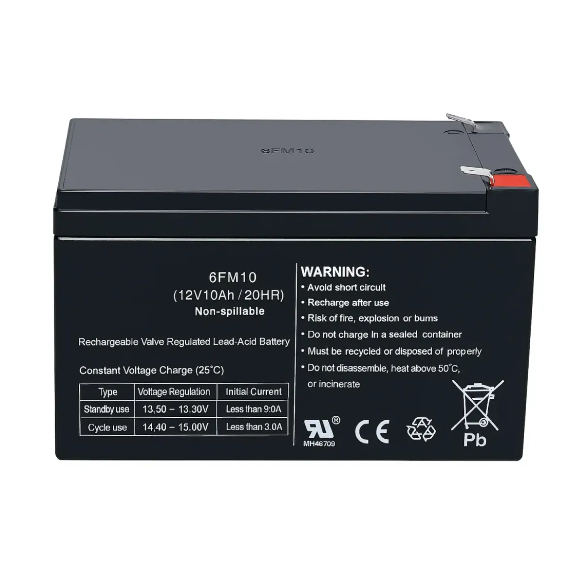 Batteria 12V 10Ah Ricambio Compatibile con Giochi Elettrici per Bambini