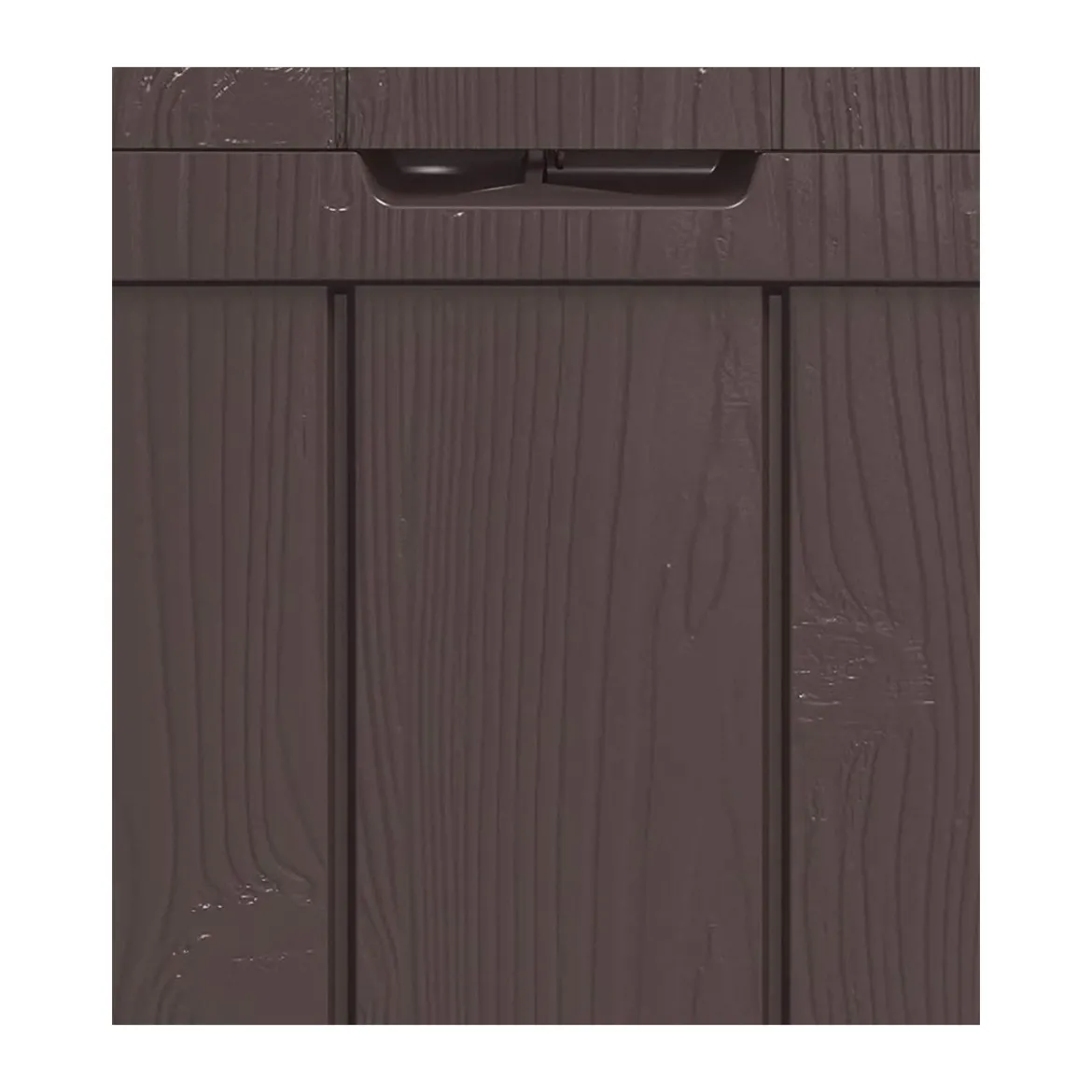 Baule Cassapanca Contenitore Balcone Seduta Marrone 270 Litri Maniglie con Ruote
