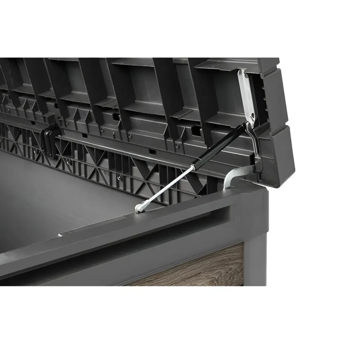 Baule Contenitore Keter 380L in Resina Effetto Legno Noce da Esterno