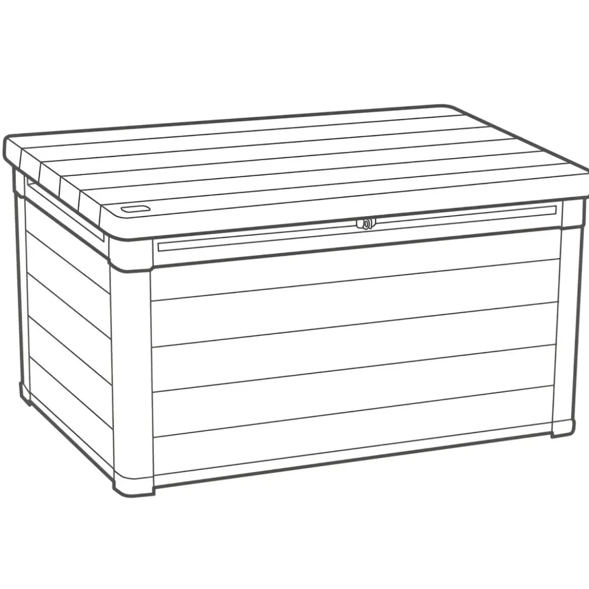 Baule Contenitore Keter 380L in Resina Effetto Legno Noce da Esterno
