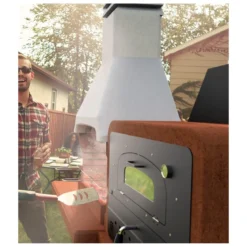 BBQ a Carbonella Legna con Forno Barbecue in Muratura Cemento Giardino Esterno