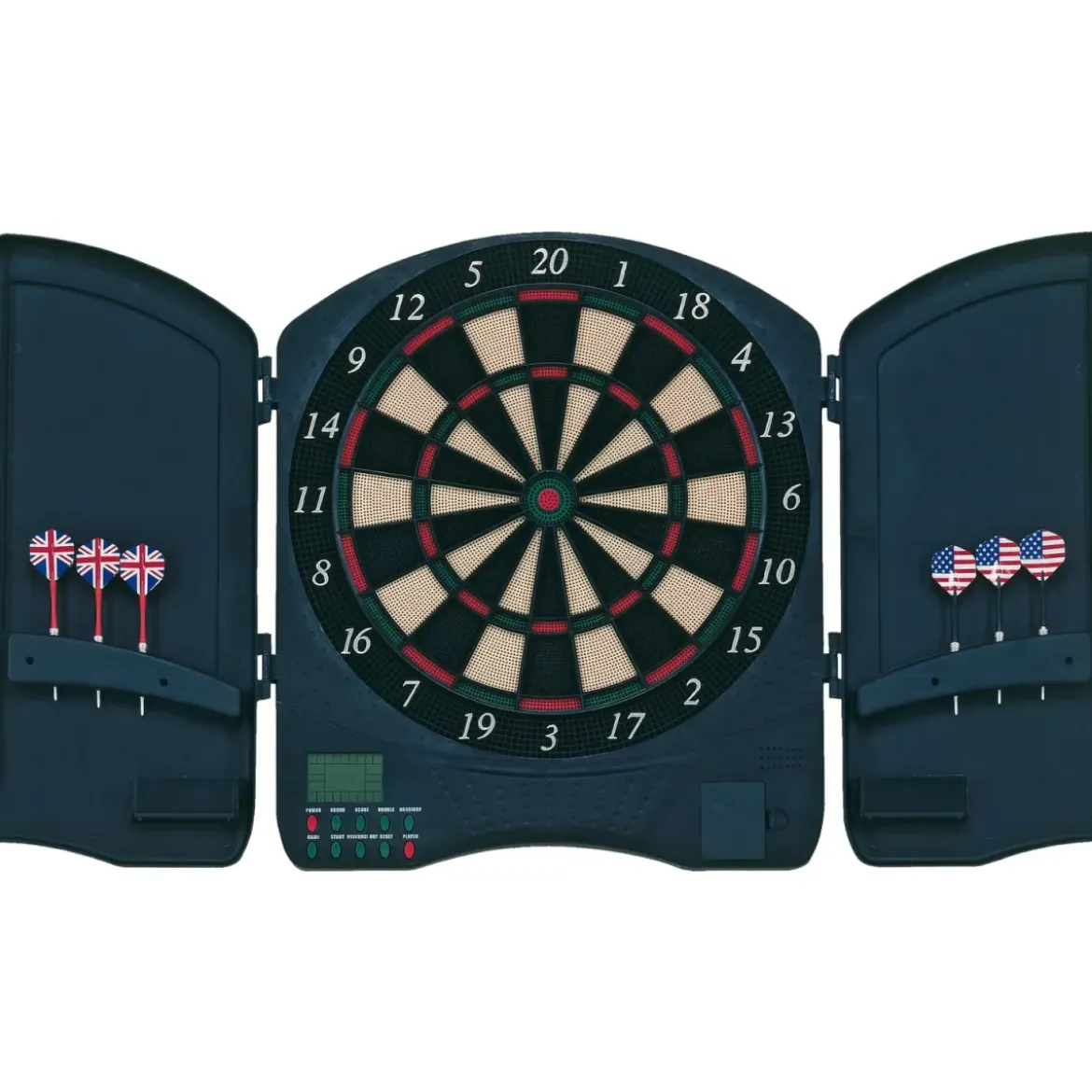 Bersaglio Freccette Elettronico con Armadietto 32 Giochi 6 Frecce