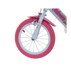 Bicicletta Bambina 14 Pollici 3 4 5 6 Anni Unicorno con Rotelle Freno Bici Bimba