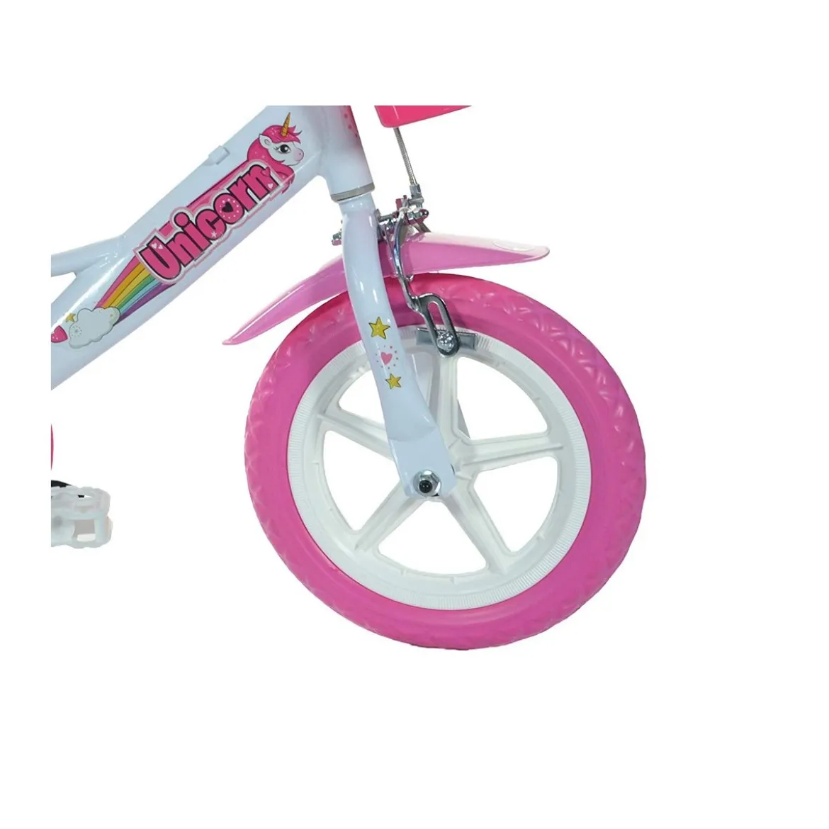Bicicletta Bambina 12 Pollici 3 4 5 Anni Unicorno con Rotelle Freno Bici Bimba