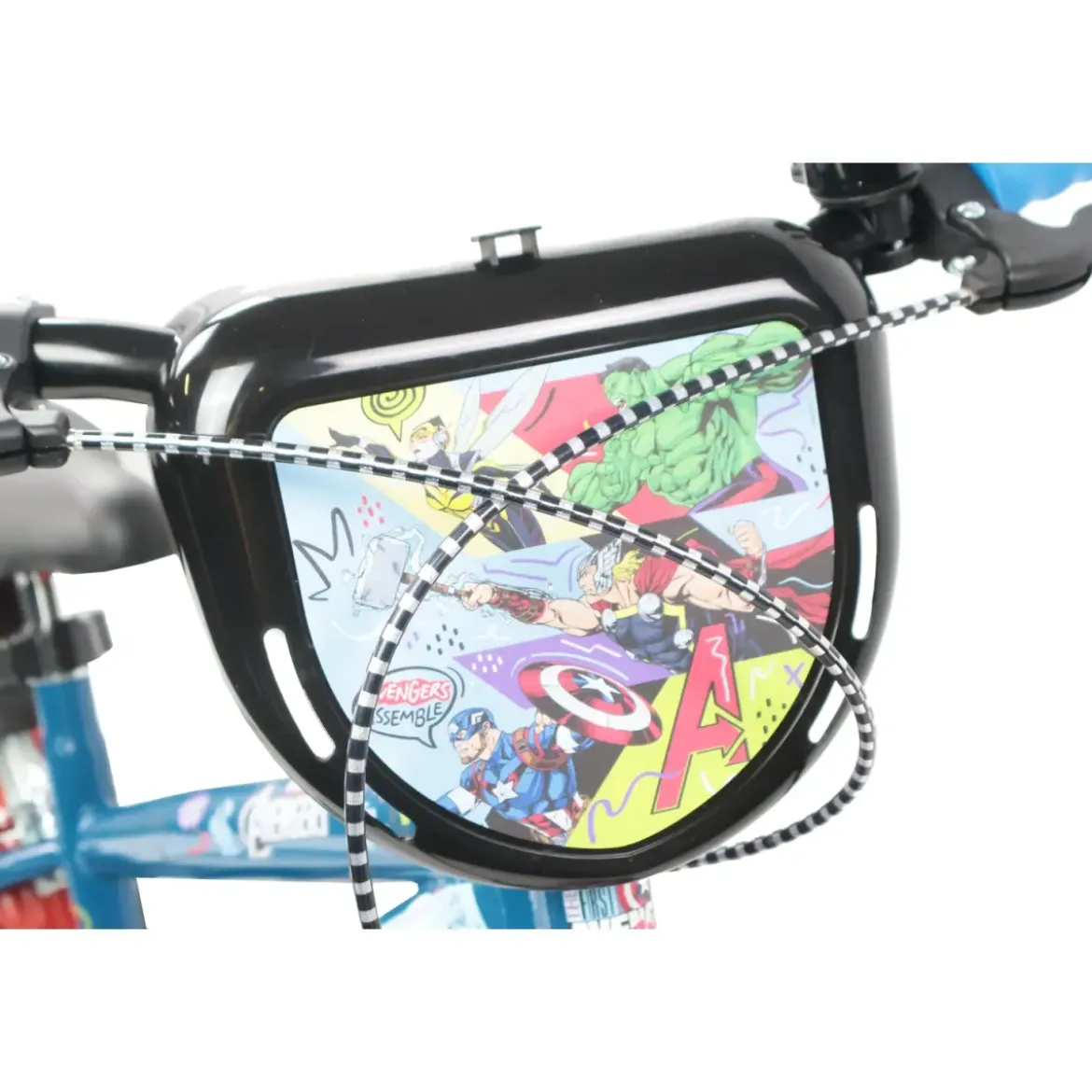 Bicicletta Bambini 14" Avengers Azzurro Rotelle Removibili Parafanghi