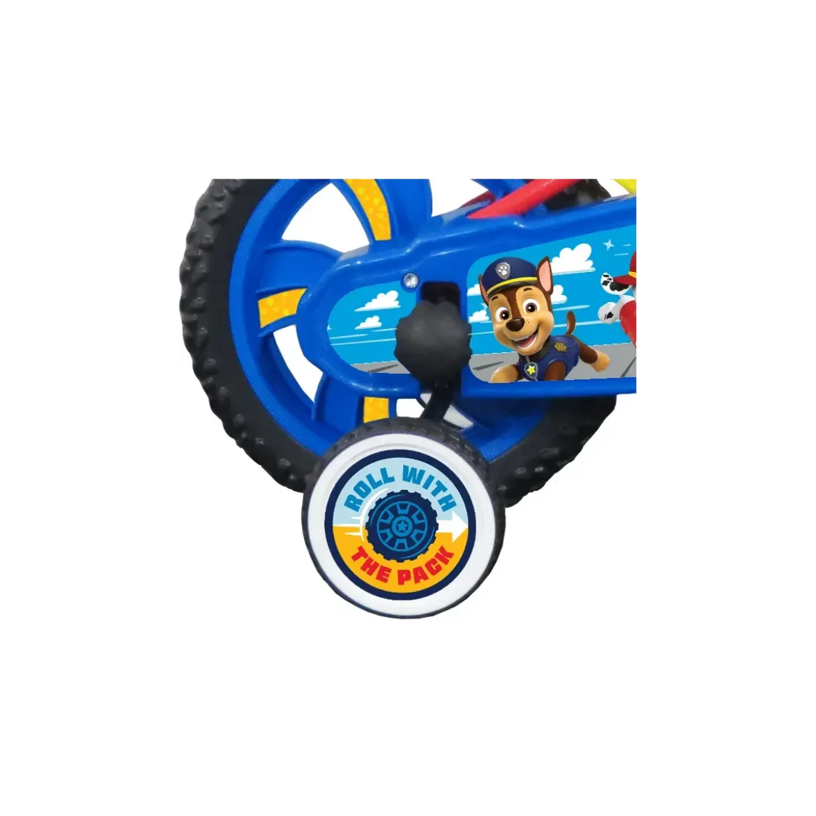 Bicicletta Bambini 12" Paw Patrol Rosso Rotelle Removibili Borraccia