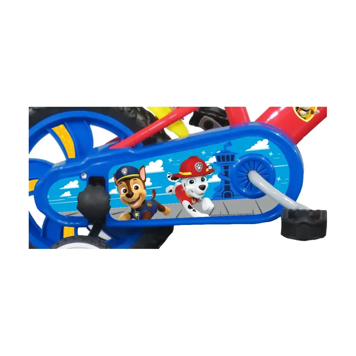 Bicicletta Bambini 12" Paw Patrol Rosso Rotelle Removibili Borraccia