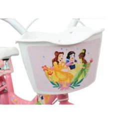 Bicicletta Bambini 16" Principesse Disney Rosa Rotelle Cestino Sedile