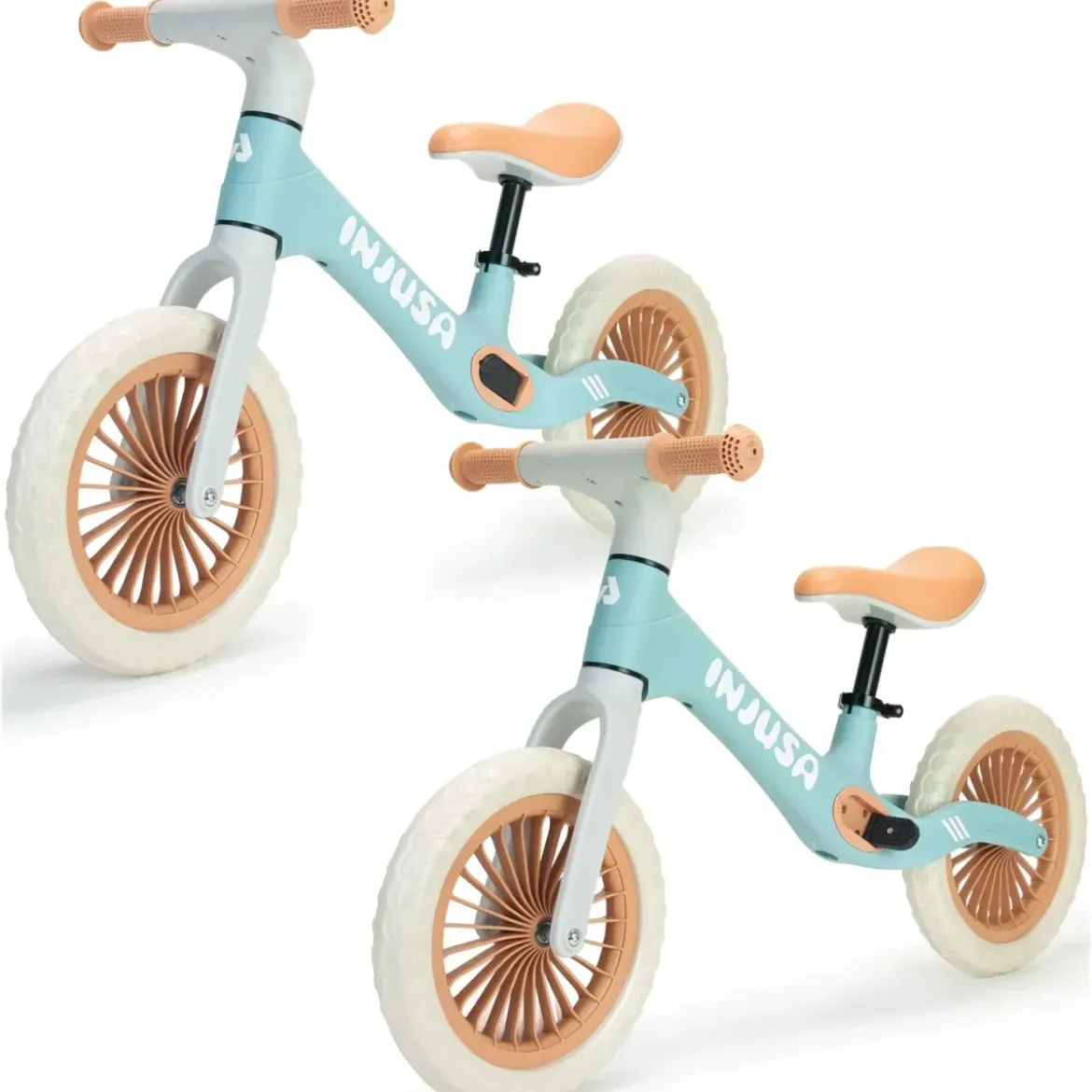 Bicicletta Bambini Senza Pedali Azzurro Balance Bike Sella Regolabile