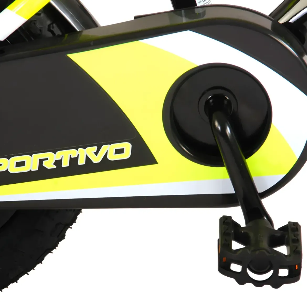 Bicicletta Bambini 12" Sportiva Giallo Rotelle Removibili Borraccia