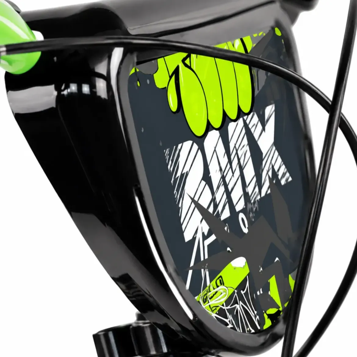 Bicicletta BMX per Bambini 14" Verde con Rotelle Removibili Borraccia