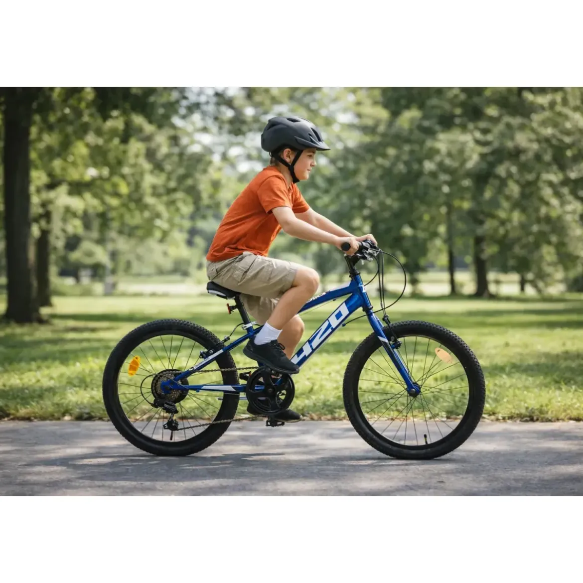Bicicletta 20" Cambio Shimano 6v Blu con Freni V-Brake Telaio Hi-Ten