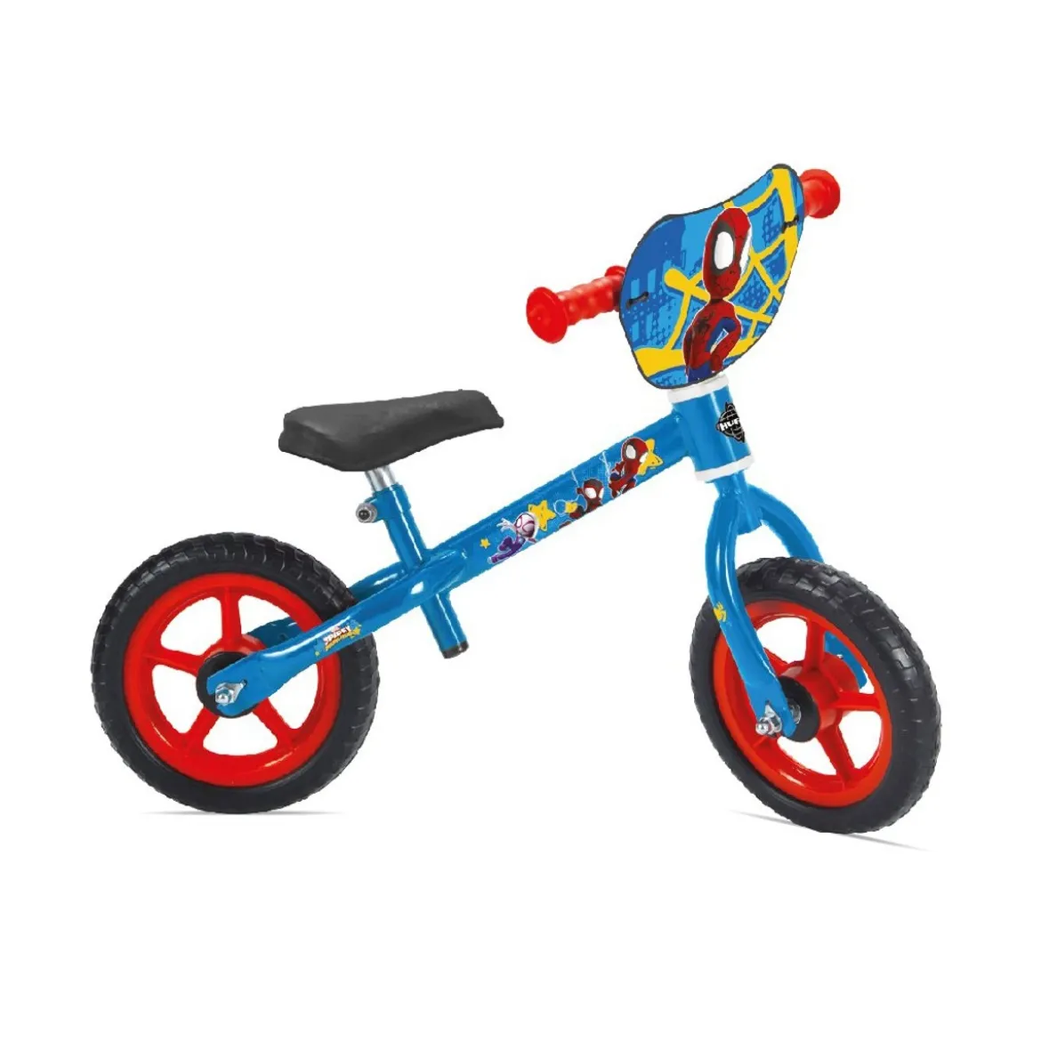 Bicicletta Pedagogica Spiderman a Spinta Senza Pedali Bici Balance Bike Bambino