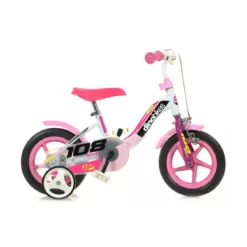 Bicicletta per Bambina 10 Pollici Freno Davanti Rotelle 2 3 4 anni Bici da Bimba