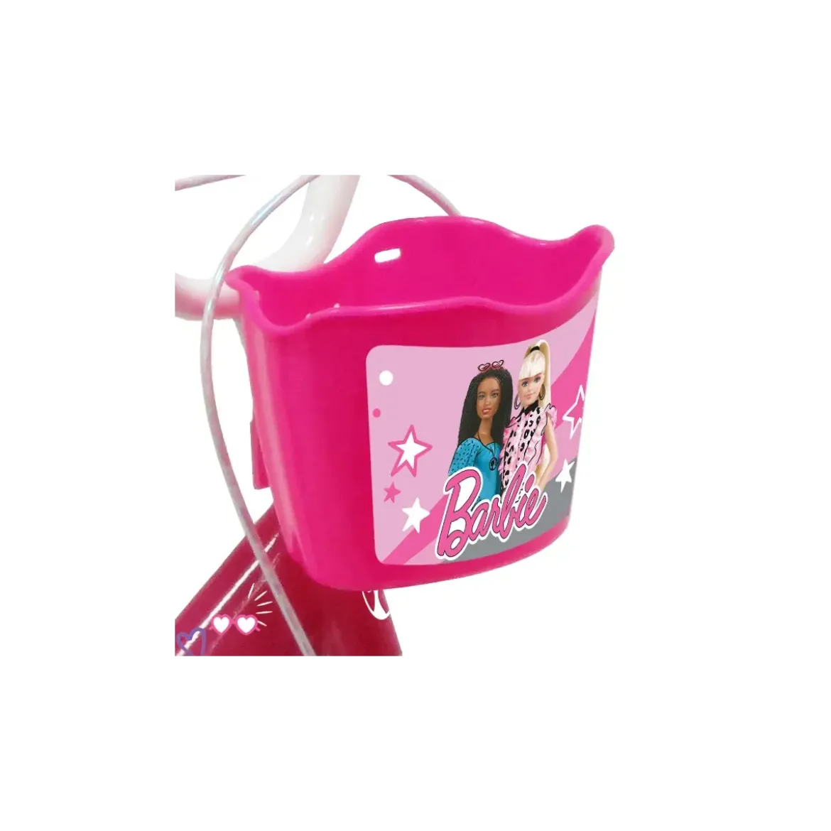 Bicicletta per Bambini 16" Barbie Rosa Rotelle Cestino Portabambola