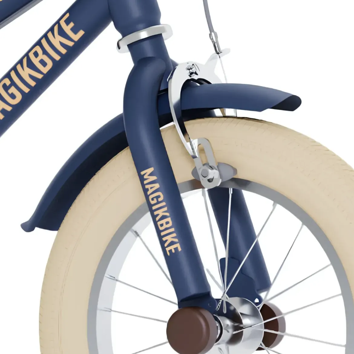 Bicicletta per Bambini 12" Blu Vintage Regolabile con Stabilizzatori