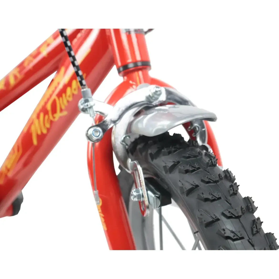 Bicicletta per Bambini 14" Cars Rosso Nero Rotelle Borraccia Trombetta
