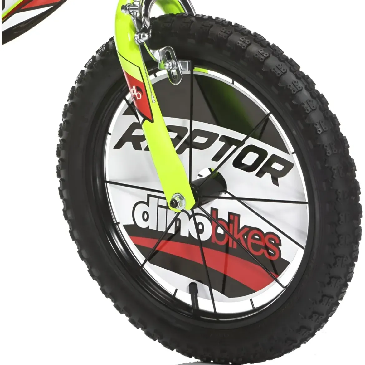 Bicicletta per Bambini 14" Freni Doppi Rotelle in Acciaio Giallo Rosso