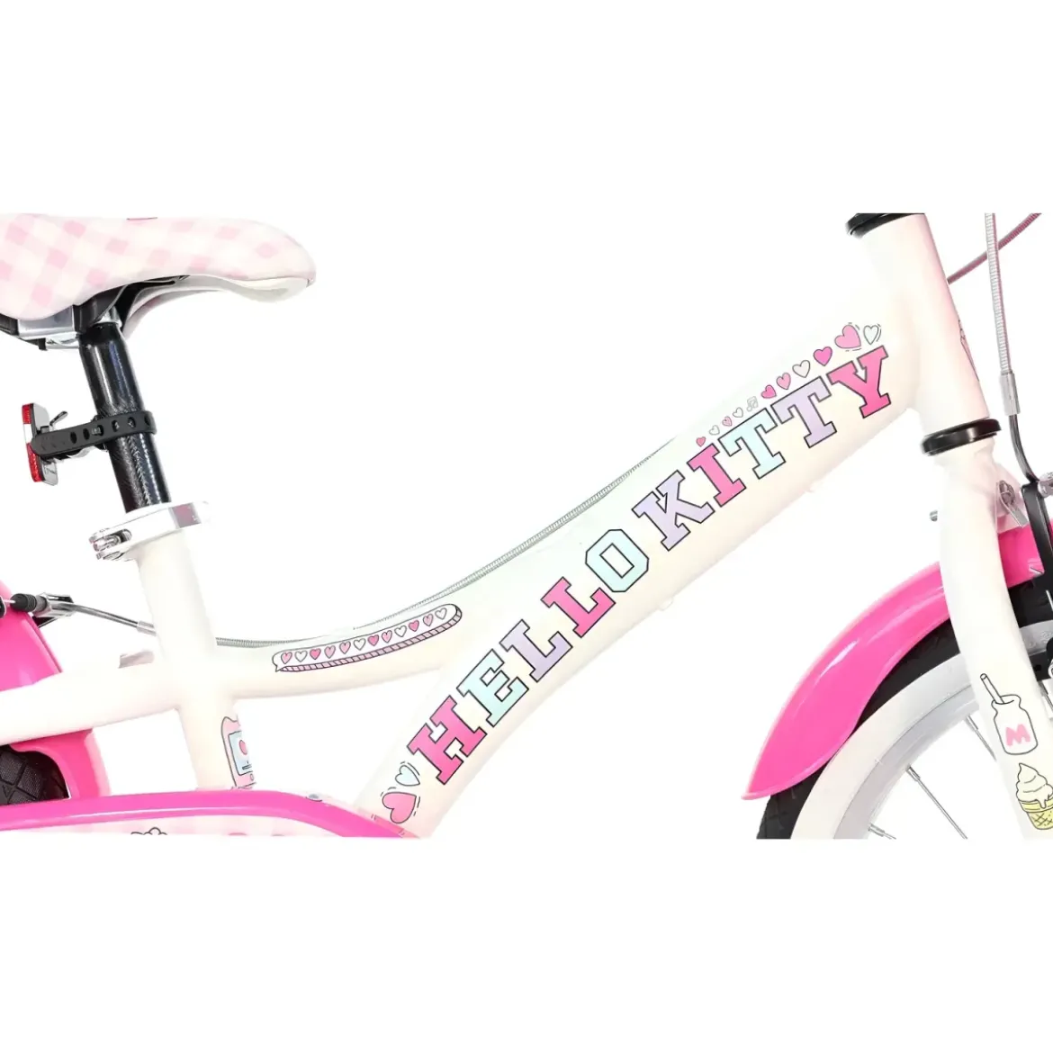 Bicicletta per Bambini 20" Hello Kitty Bianco con Cestino Copricatena