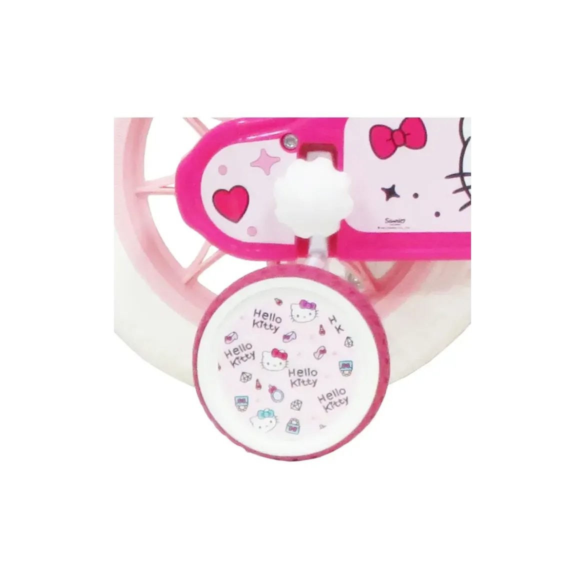 Bicicletta per Bambini 12" Hello Kitty Rosa Rotelle Removibili Acciaio
