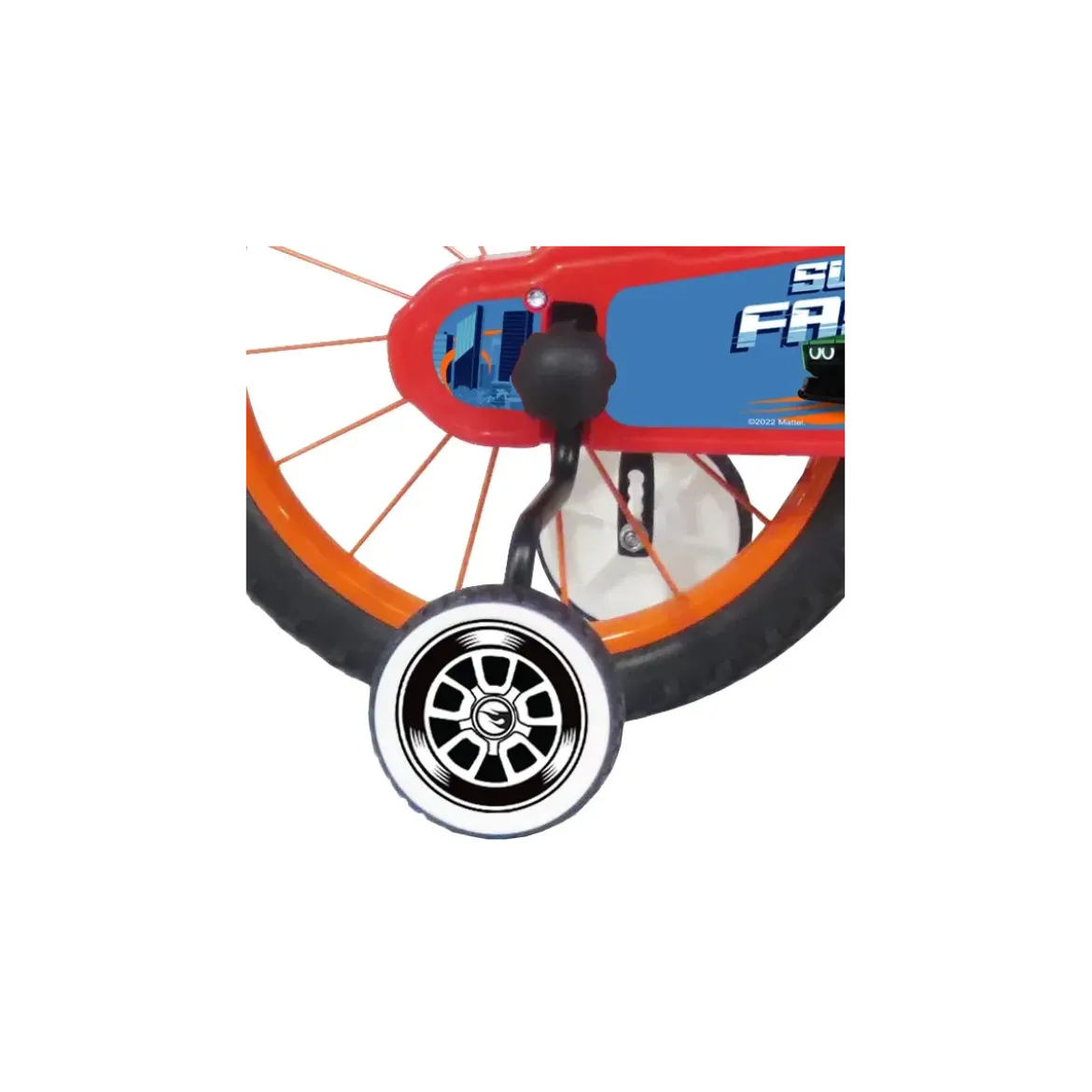 Bicicletta per Bambini 16" Hot Wheels Blu Rotelle Removibili Acciaio