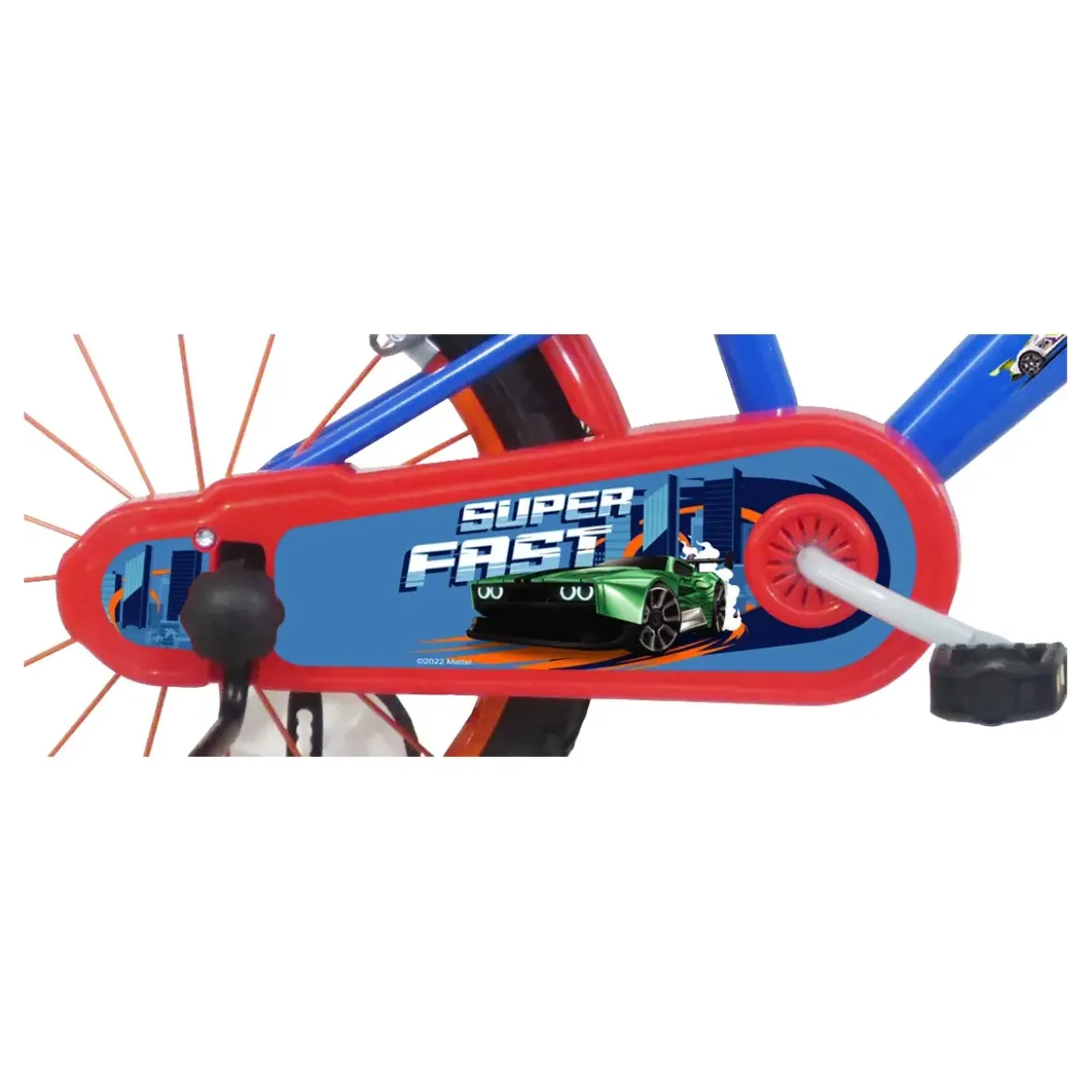 Bicicletta per Bambini 16" Hot Wheels Blu Rotelle Removibili Acciaio
