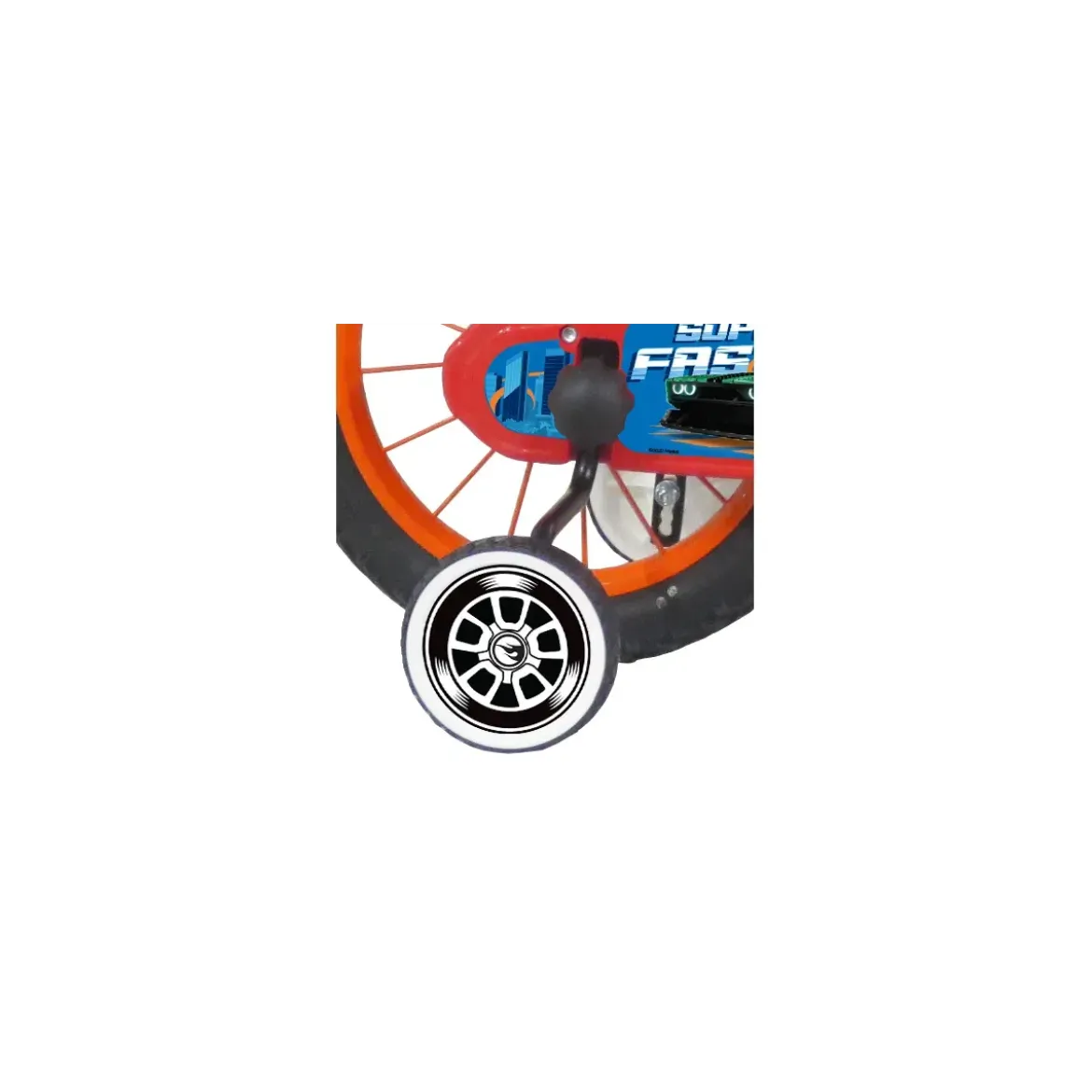 Bicicletta per Bambini 14" Hot Wheels Blu Rotelle Removibili Acciaio