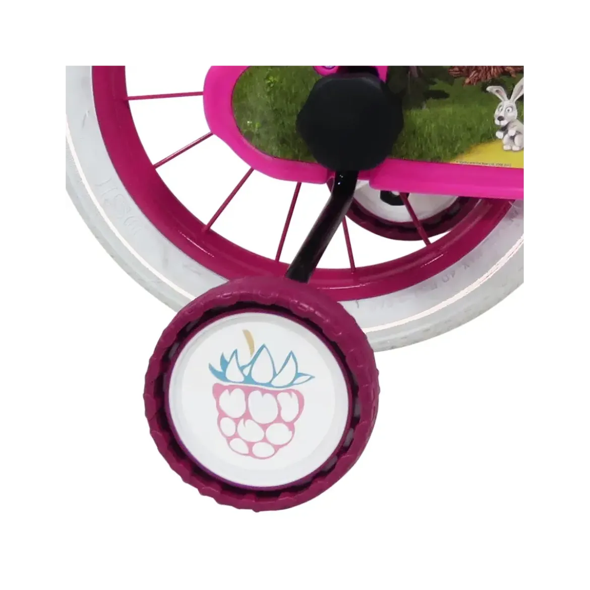 Bicicletta per Bambini 16" Masha e Orso Bianco con Portabambola Rotelle