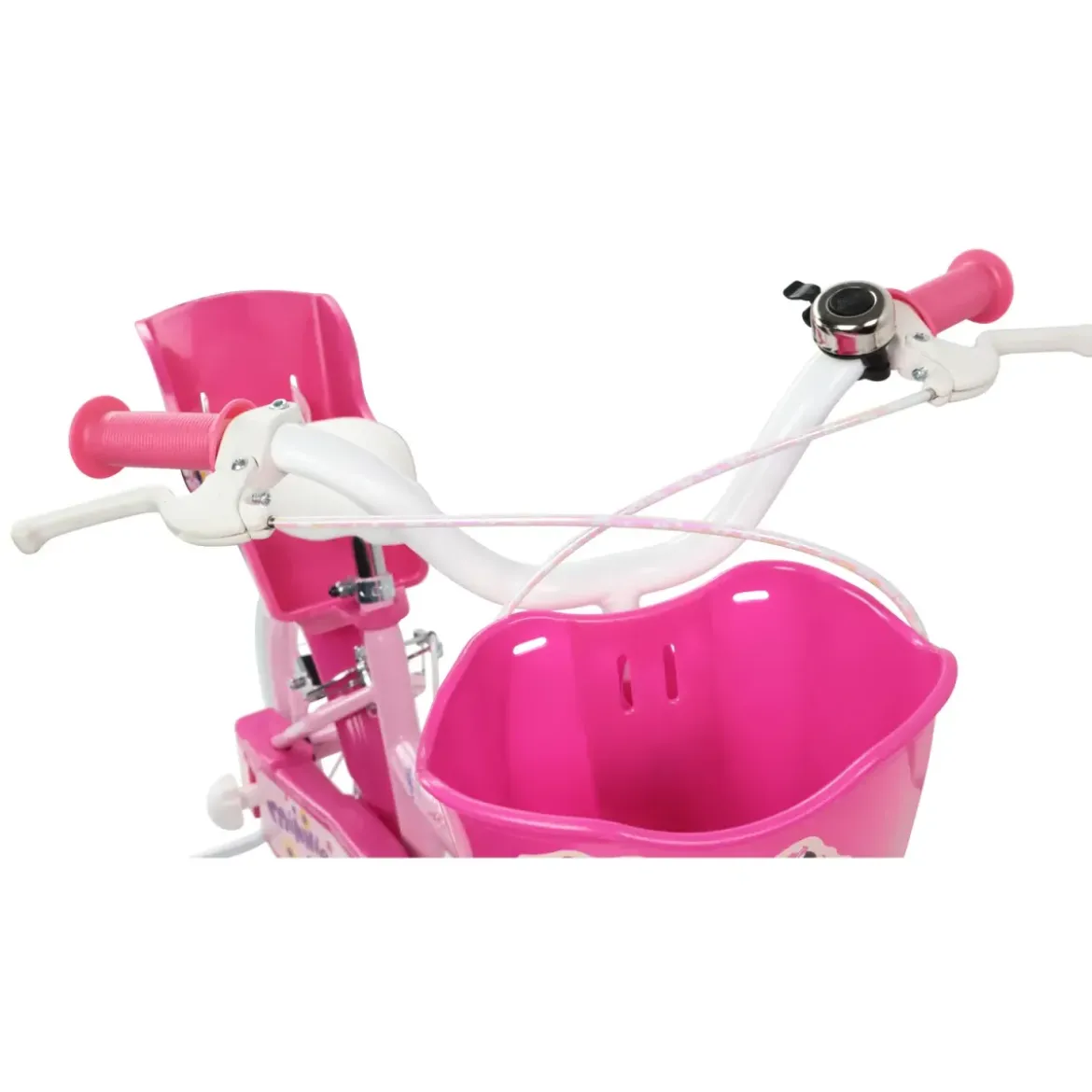 Bicicletta per Bambini 14" Minnie Disney Rosa Cestino Portabambola