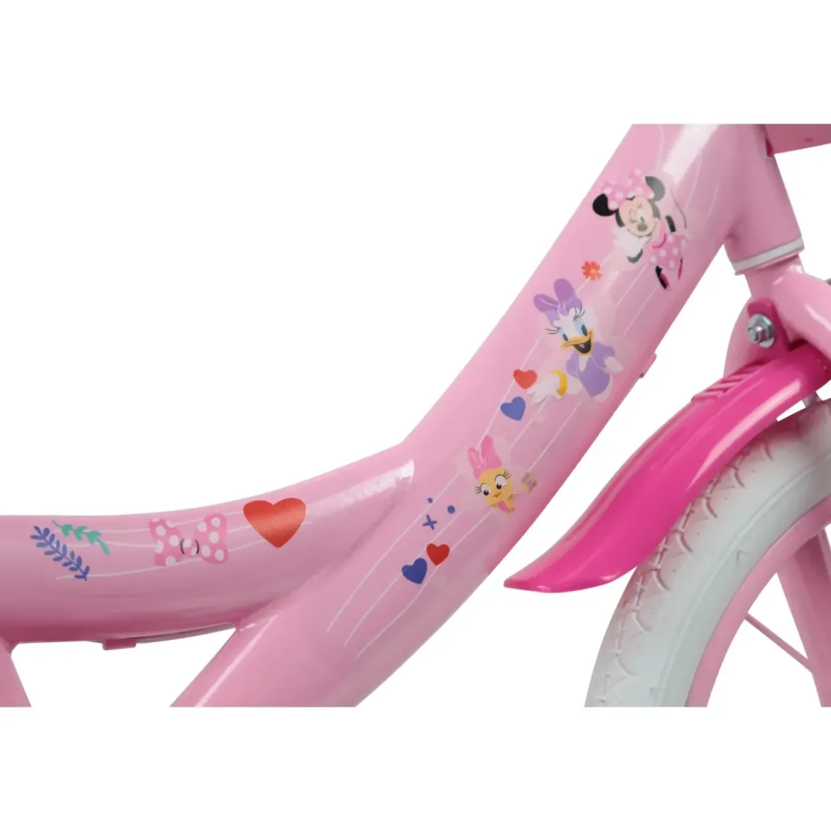 Bicicletta per Bambini 16" Minnie Disney Rosa Cestino Portabambola