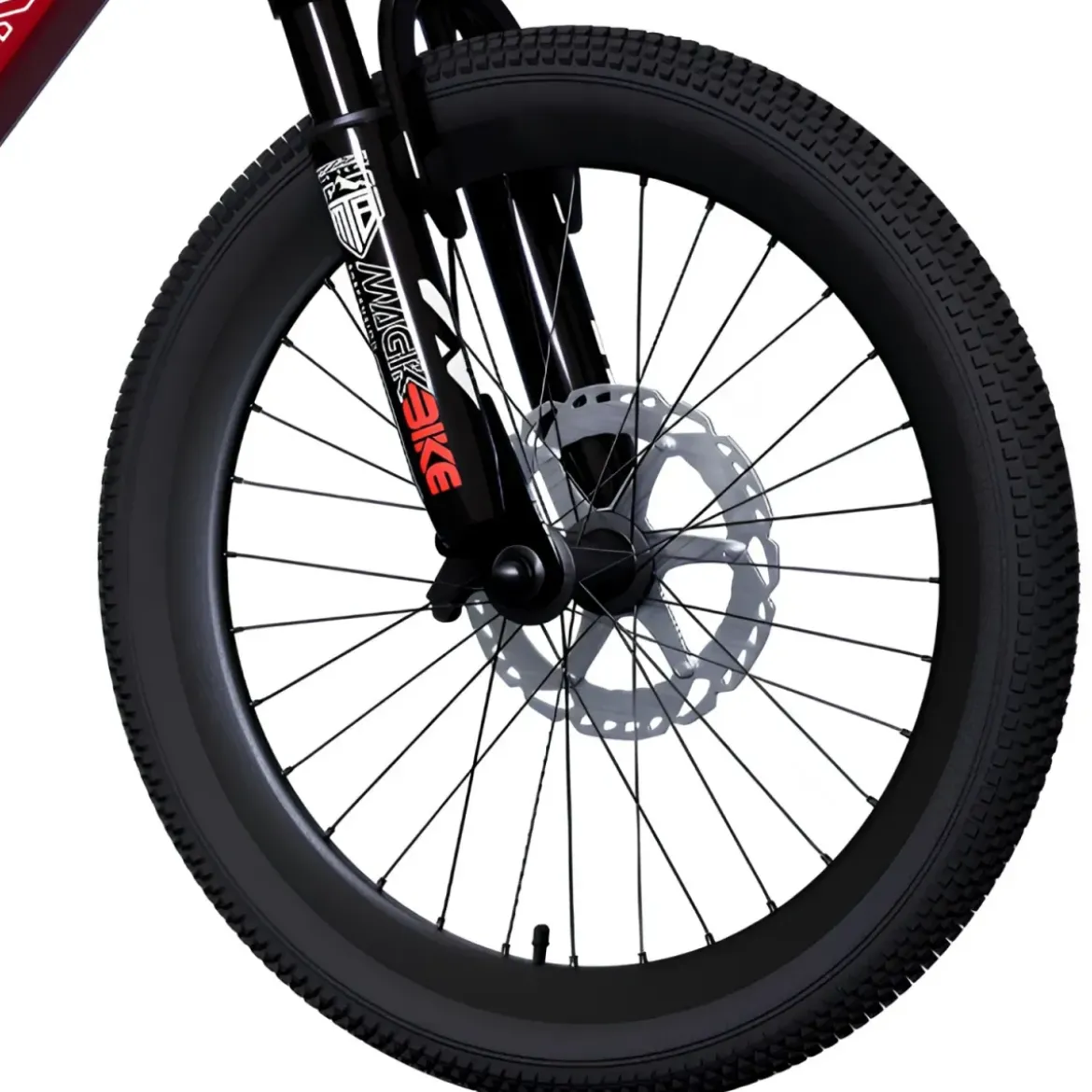 Bicicletta per Bambini Mountain Bike 20" Rosso con Freni a Disco