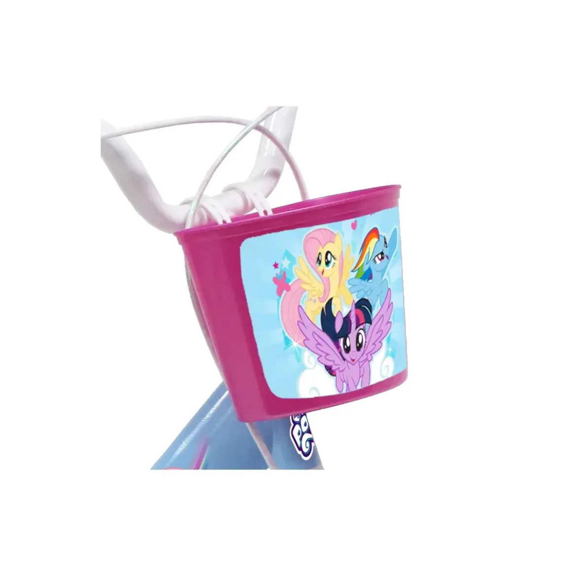 Bicicletta per Bambini My Little Pony 14" Azzurro con Rotelle Cestino