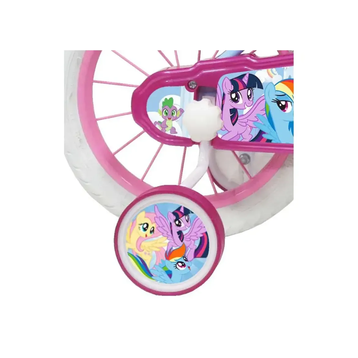 Bicicletta per Bambini My Little Pony 14" Azzurro con Rotelle Cestino